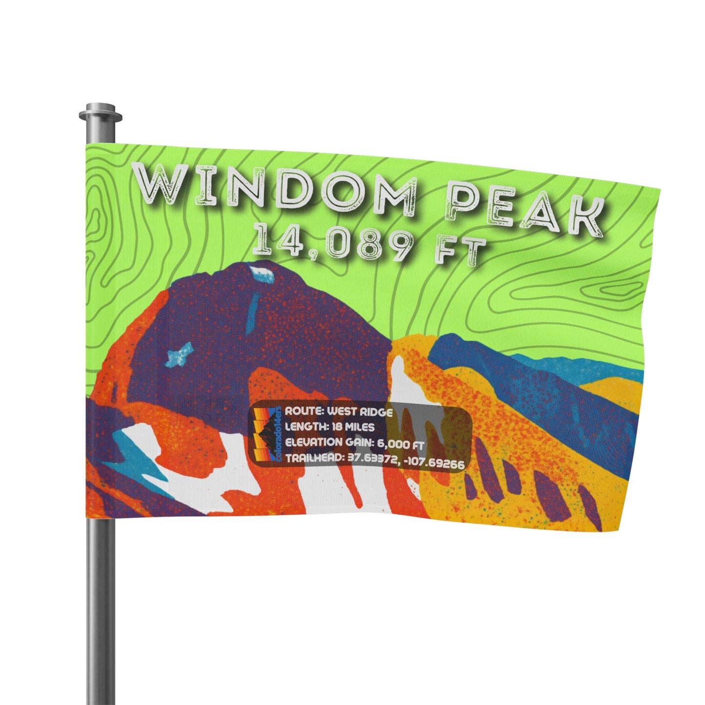 CO 14er Summit Flag | Windom Peak