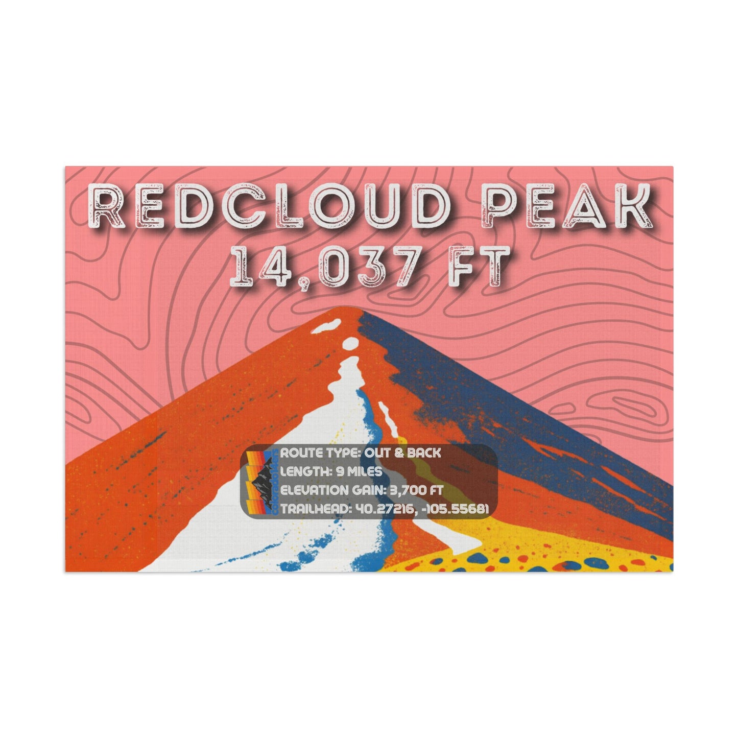 CO 14er Summit Flag | Redcloud Peak