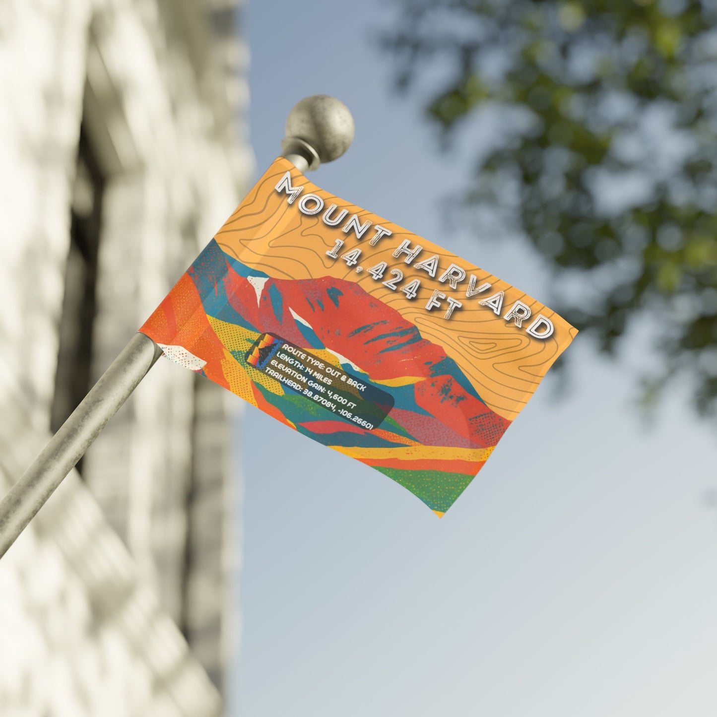 CO 14er Summit Flag | Mount Harvard