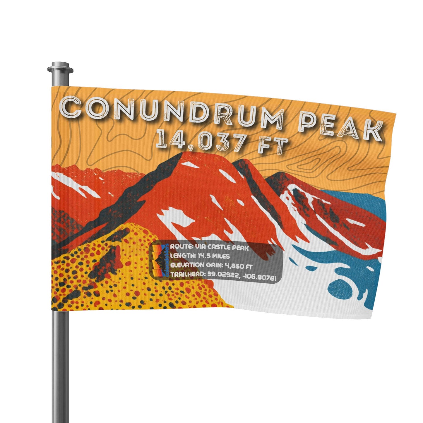 CO 14er Summit Flag | Conundrum Peak