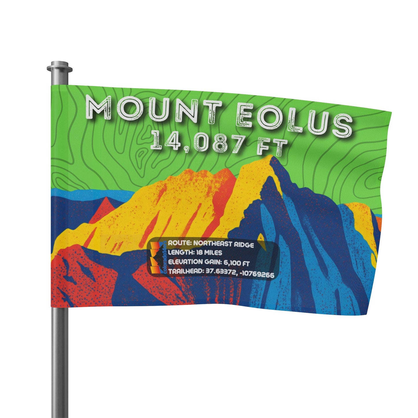 CO 14er Summit Flag | Mount Eolus