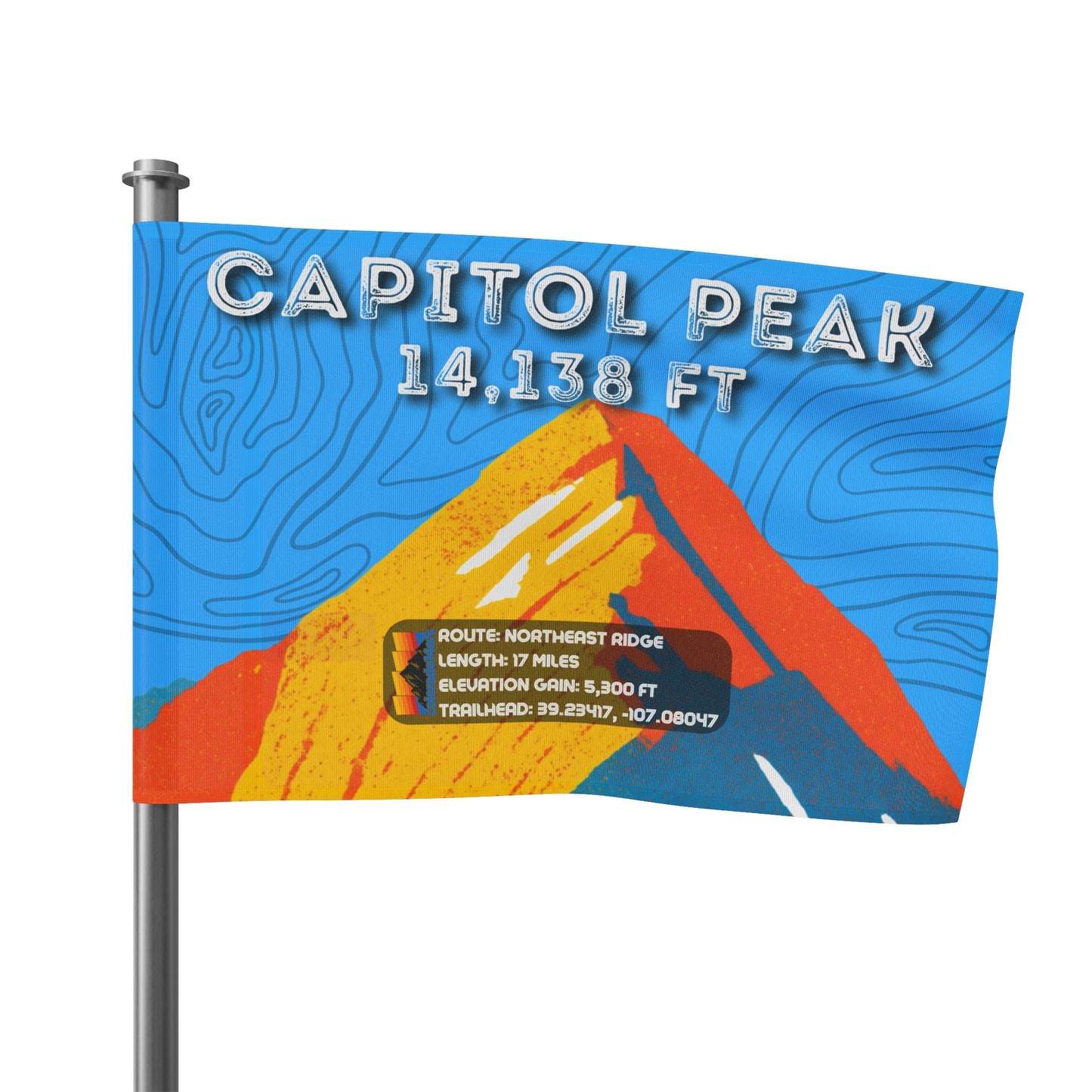 CO 14er Summit Flag | Capitol Peak