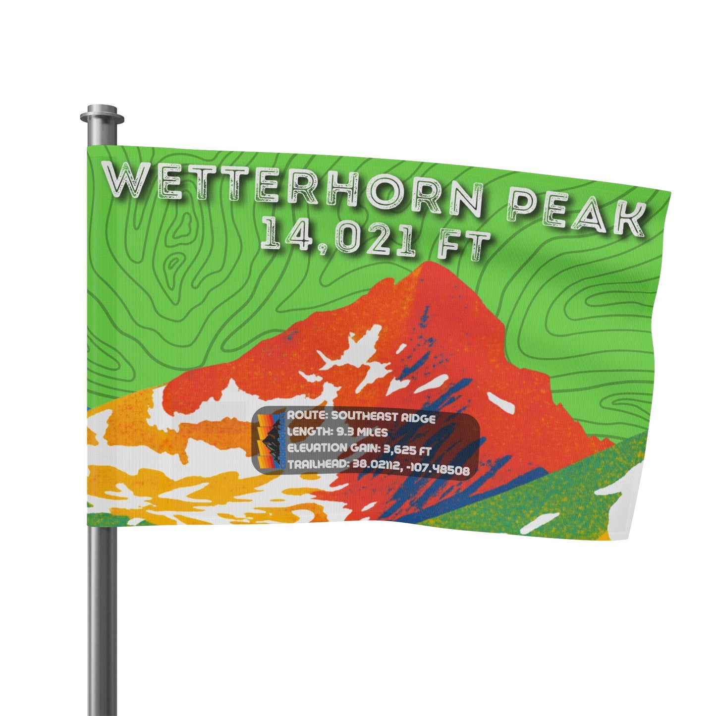 CO 14er Summit Flag | Wetterhorn Peak