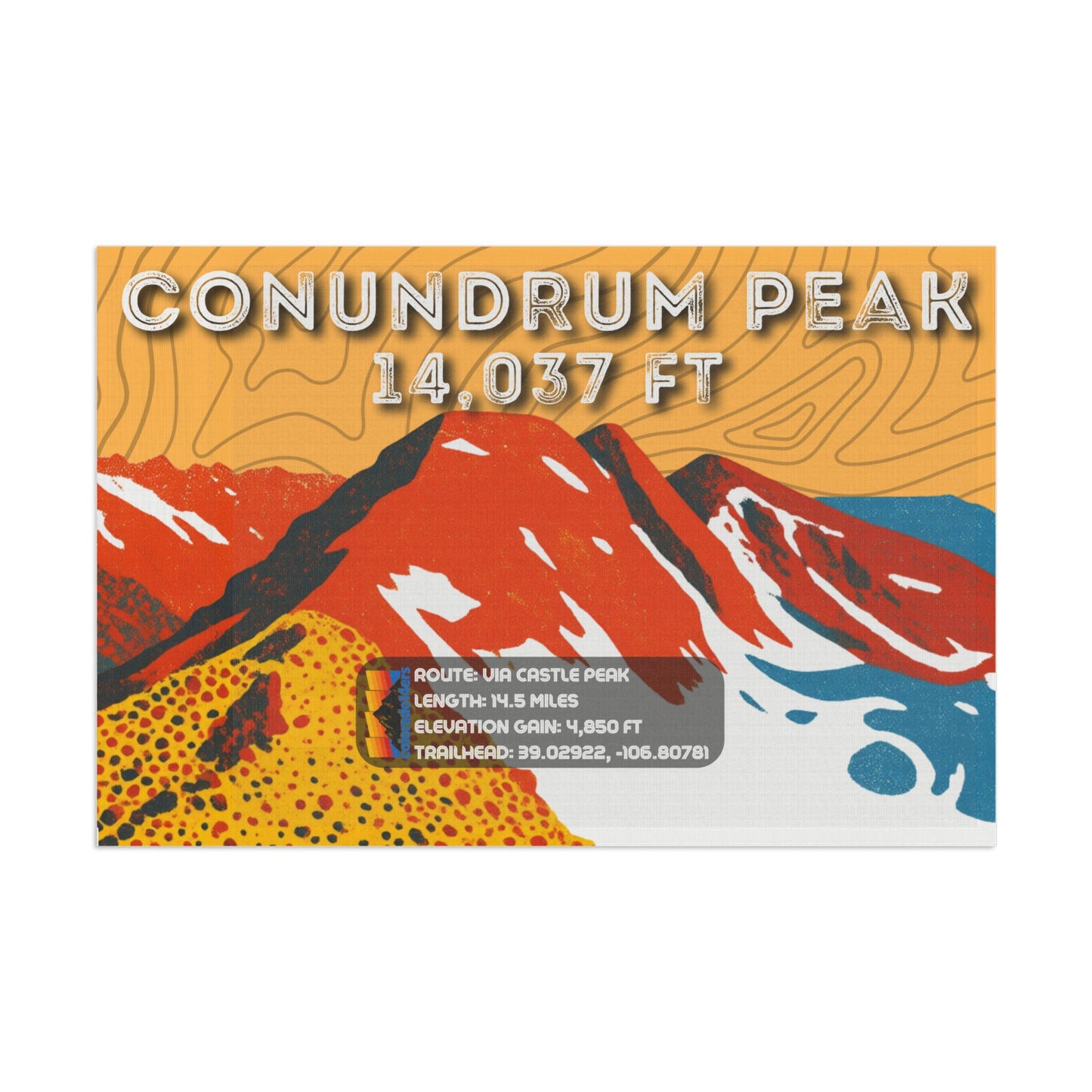 CO 14er Summit Flag | Conundrum Peak
