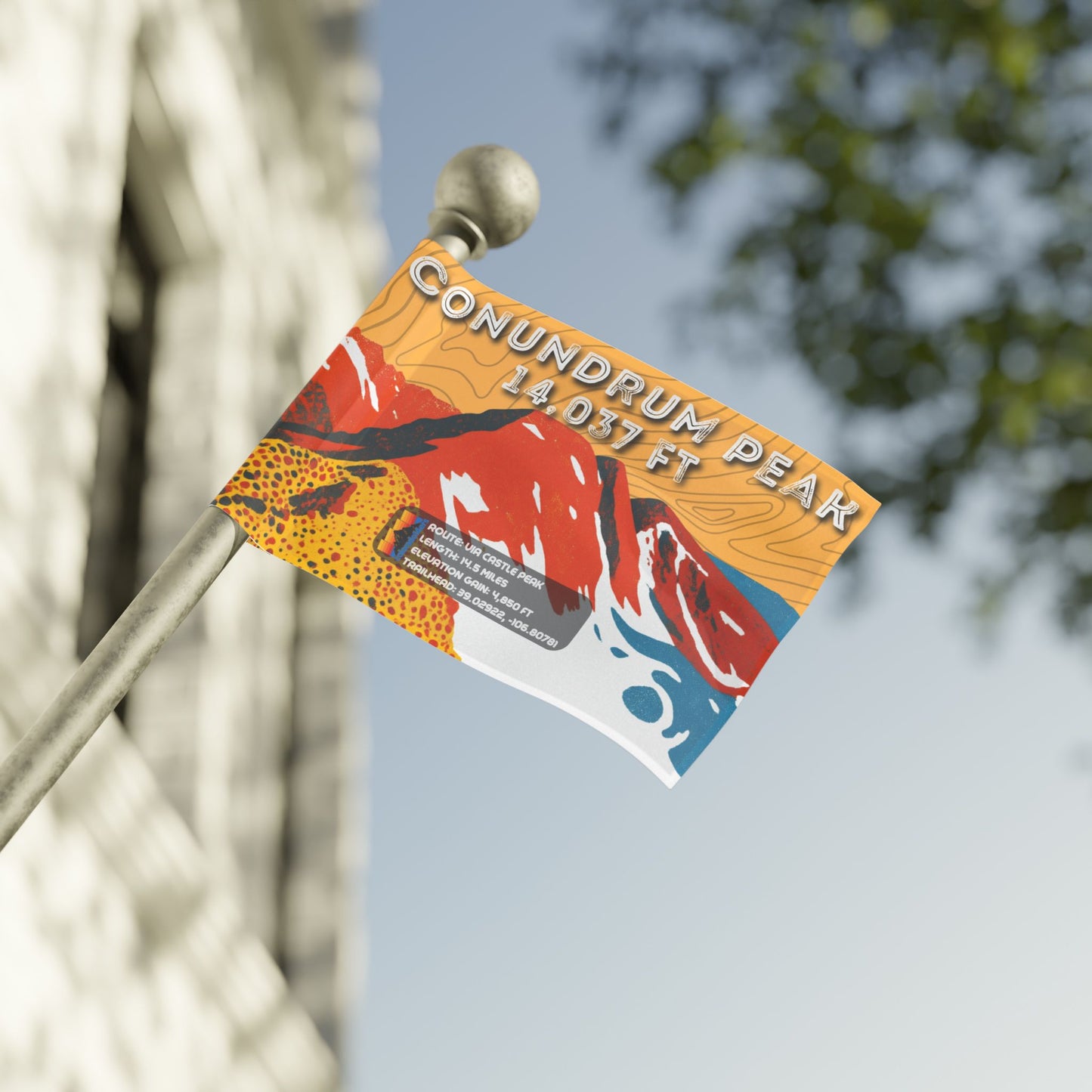 CO 14er Summit Flag | Conundrum Peak