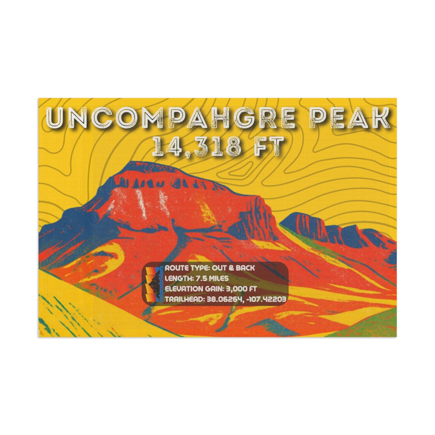 CO 14er Summit Flag | Uncompahgre Peak