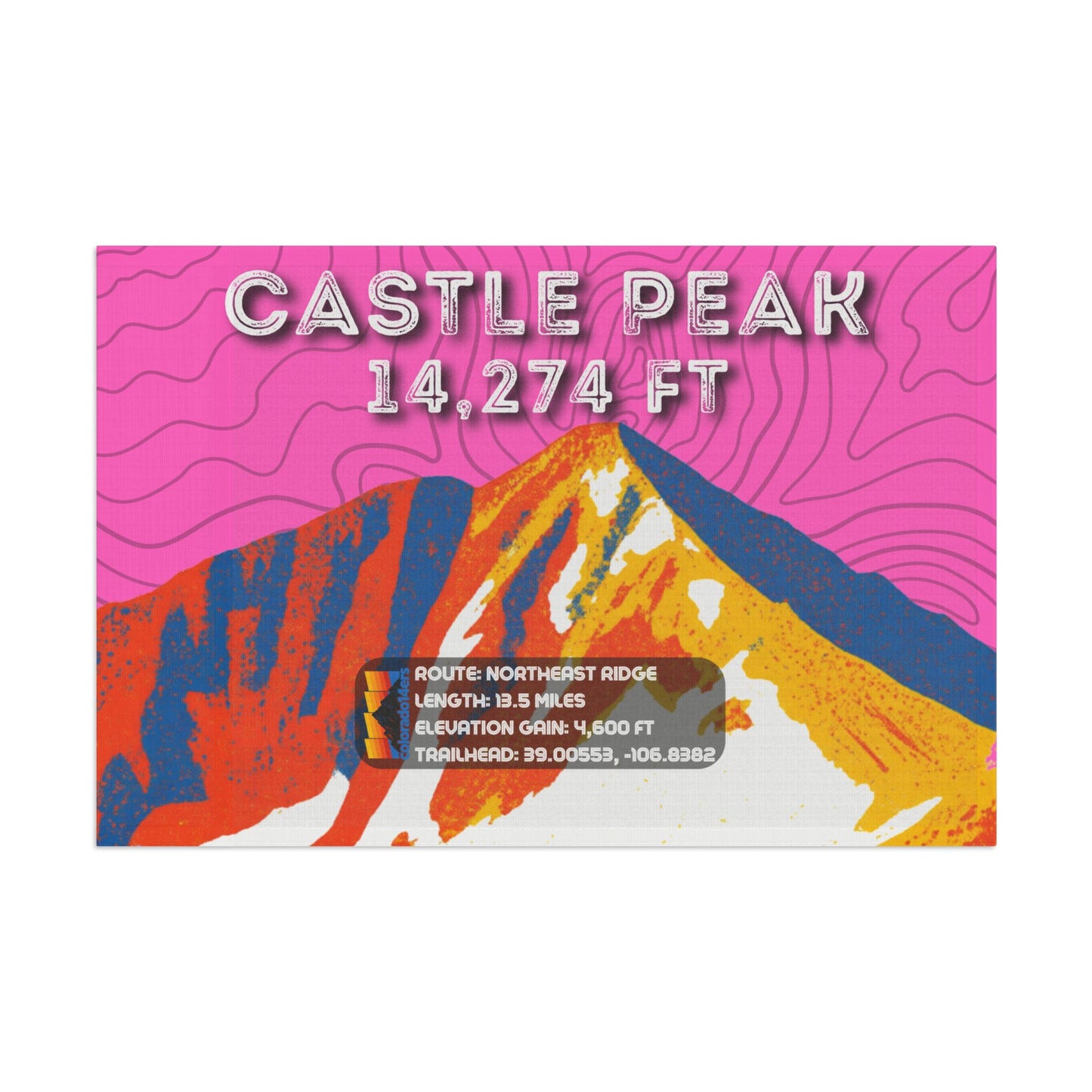 CO 14er Summit Flag | Castle Peak