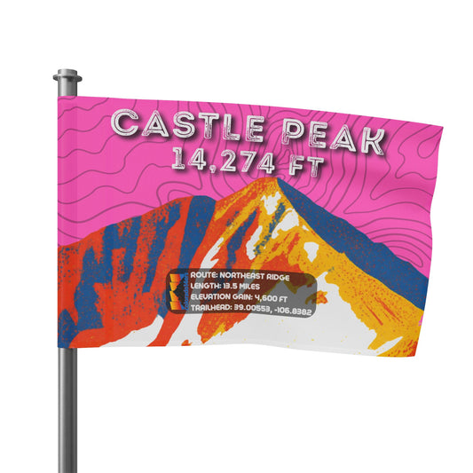 CO 14er Summit Flag | Castle Peak