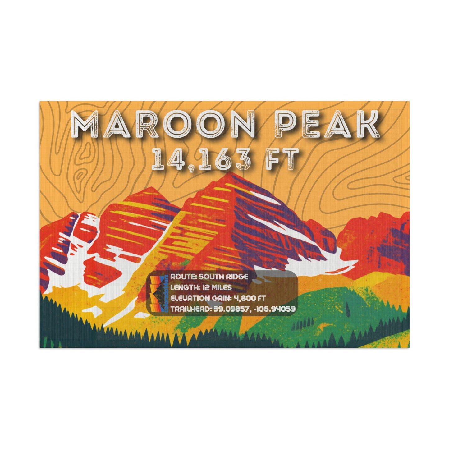 CO 14er Summit Flag | Maroon Peak