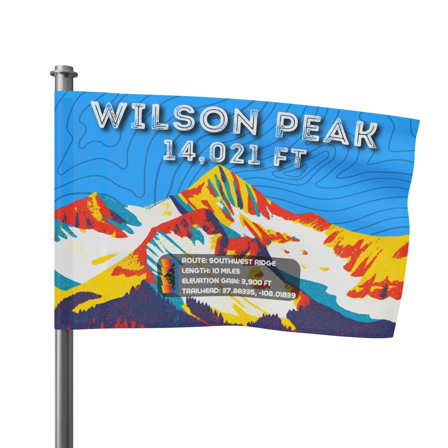 CO 14er Summit Flag | Wilson Peak