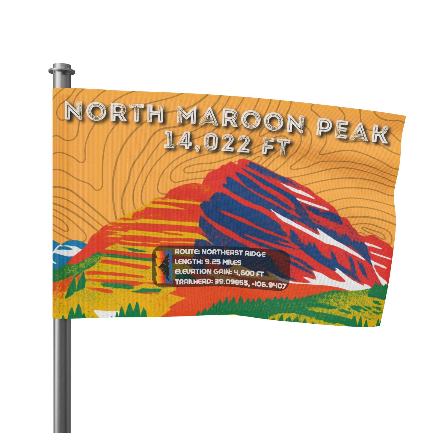 CO 14er Summit Flag | North Maroon Peak