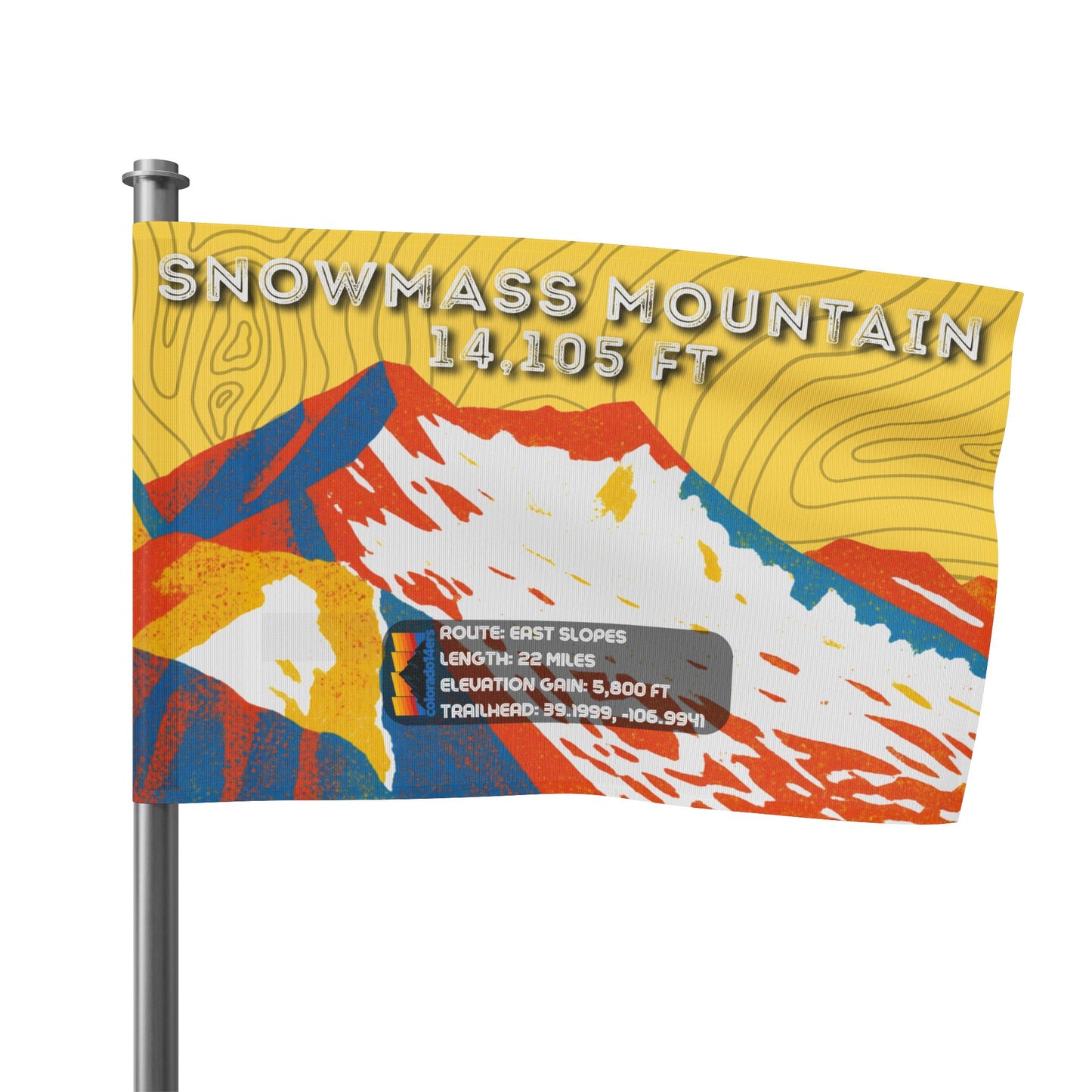 CO 14er Summit Flag | Snowmass Mountain