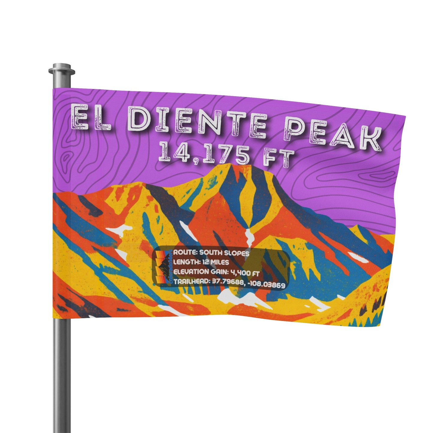 CO 14er Summit Flag | El Diente Peak