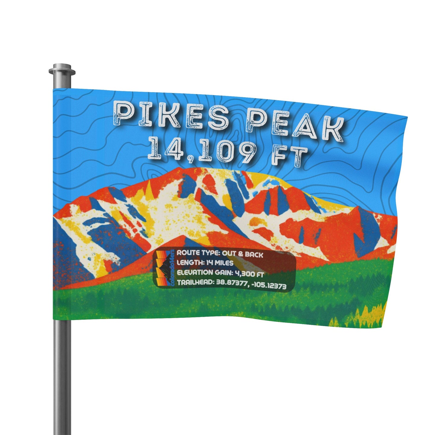 CO 14er Summit Flag | Pikes Peak