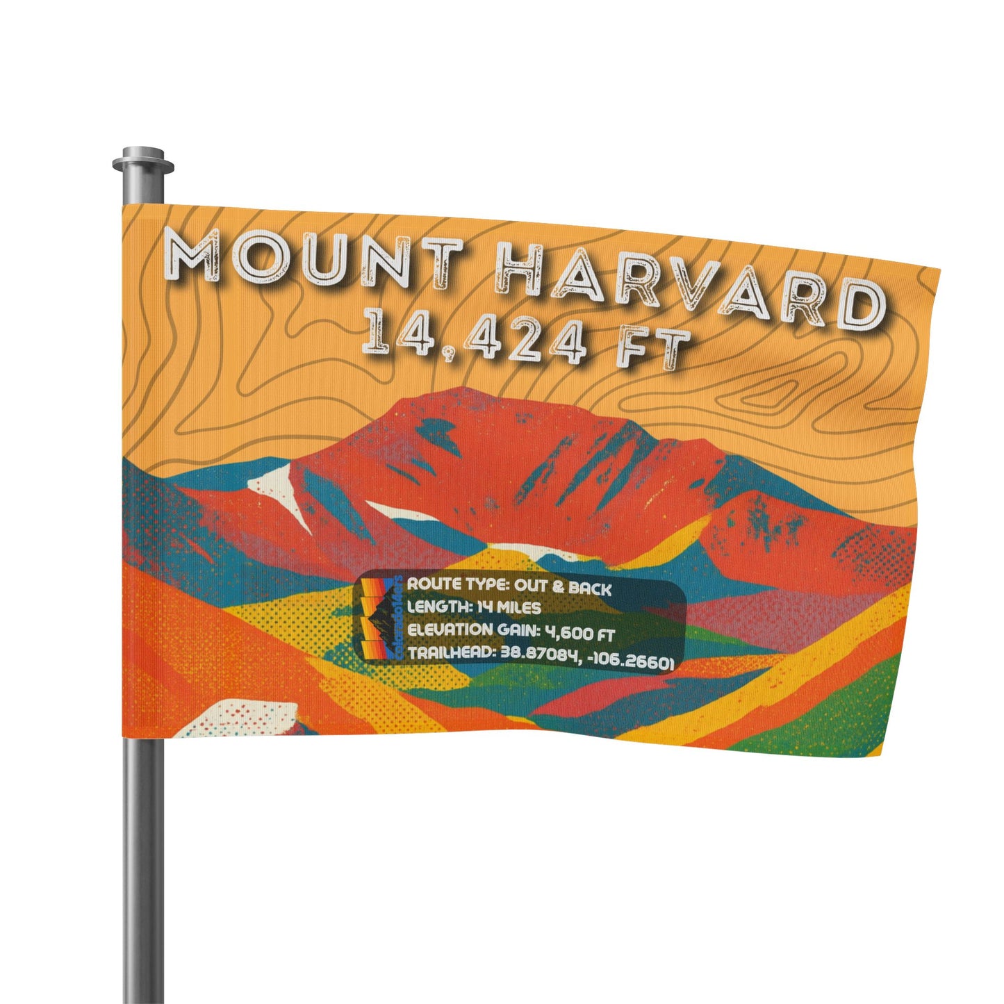 CO 14er Summit Flag | Mount Harvard
