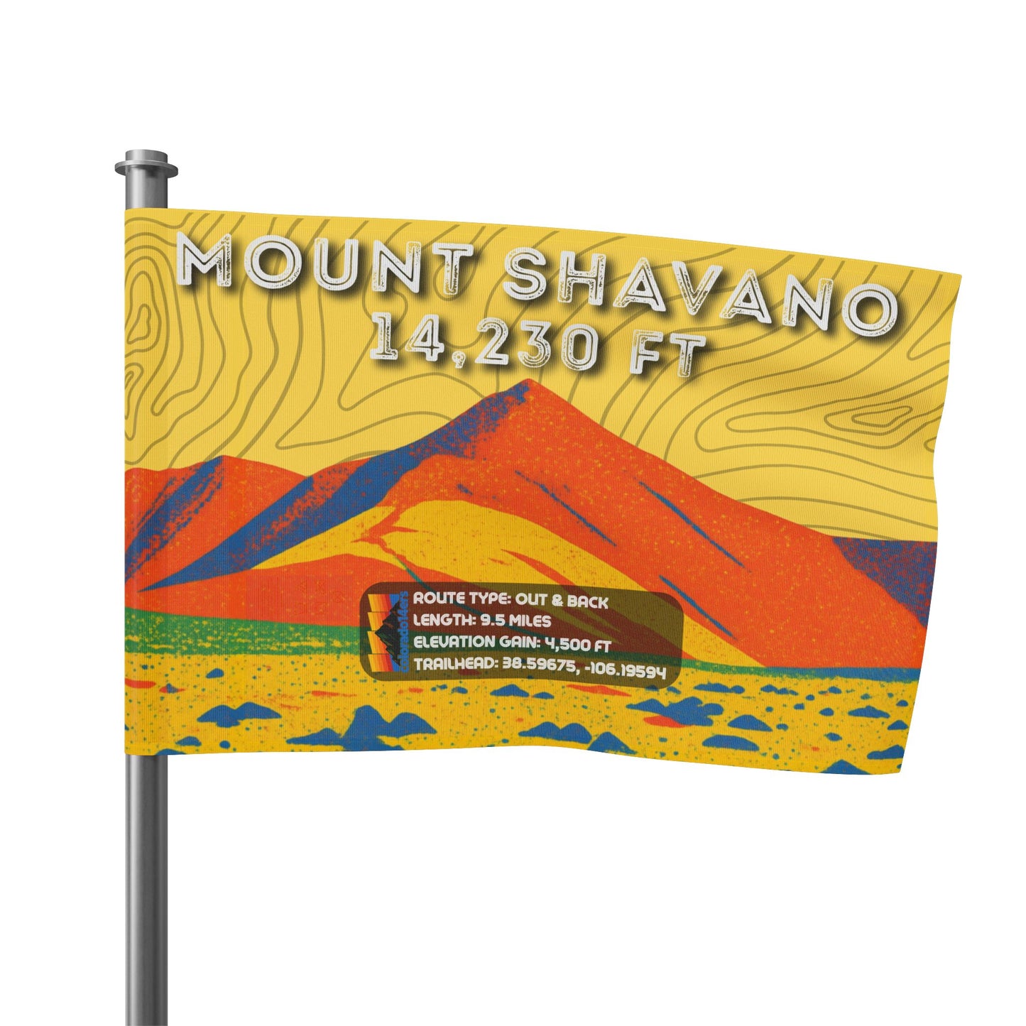 CO 14er Summit Flag | Mount Shavano