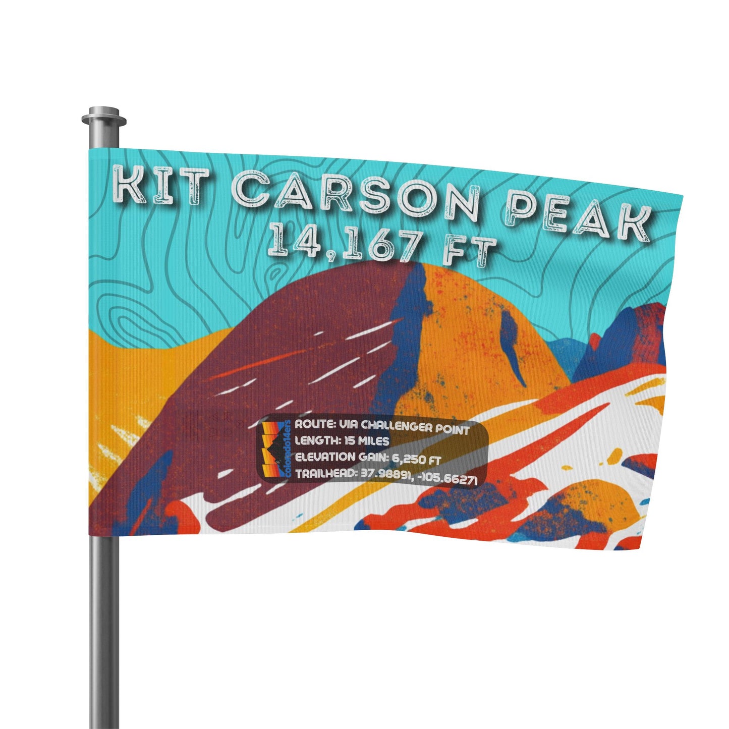 CO 14er Summit Flag | Kit Carson Peak