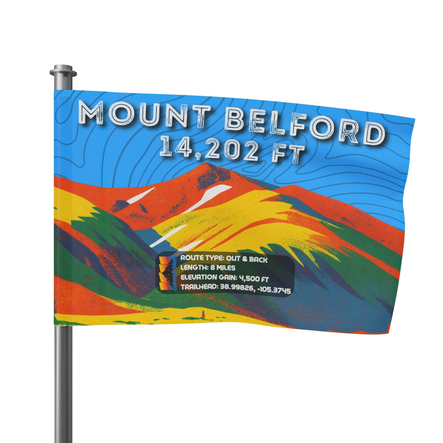 CO 14er Summit Flag | Mount Belford