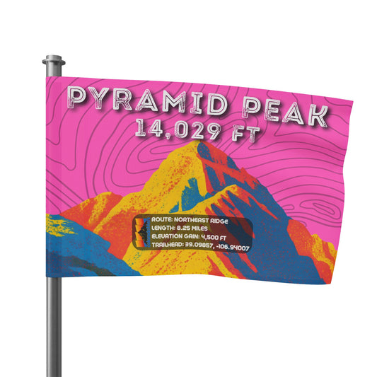 CO 14er Summit Flag | Pyramid Peak