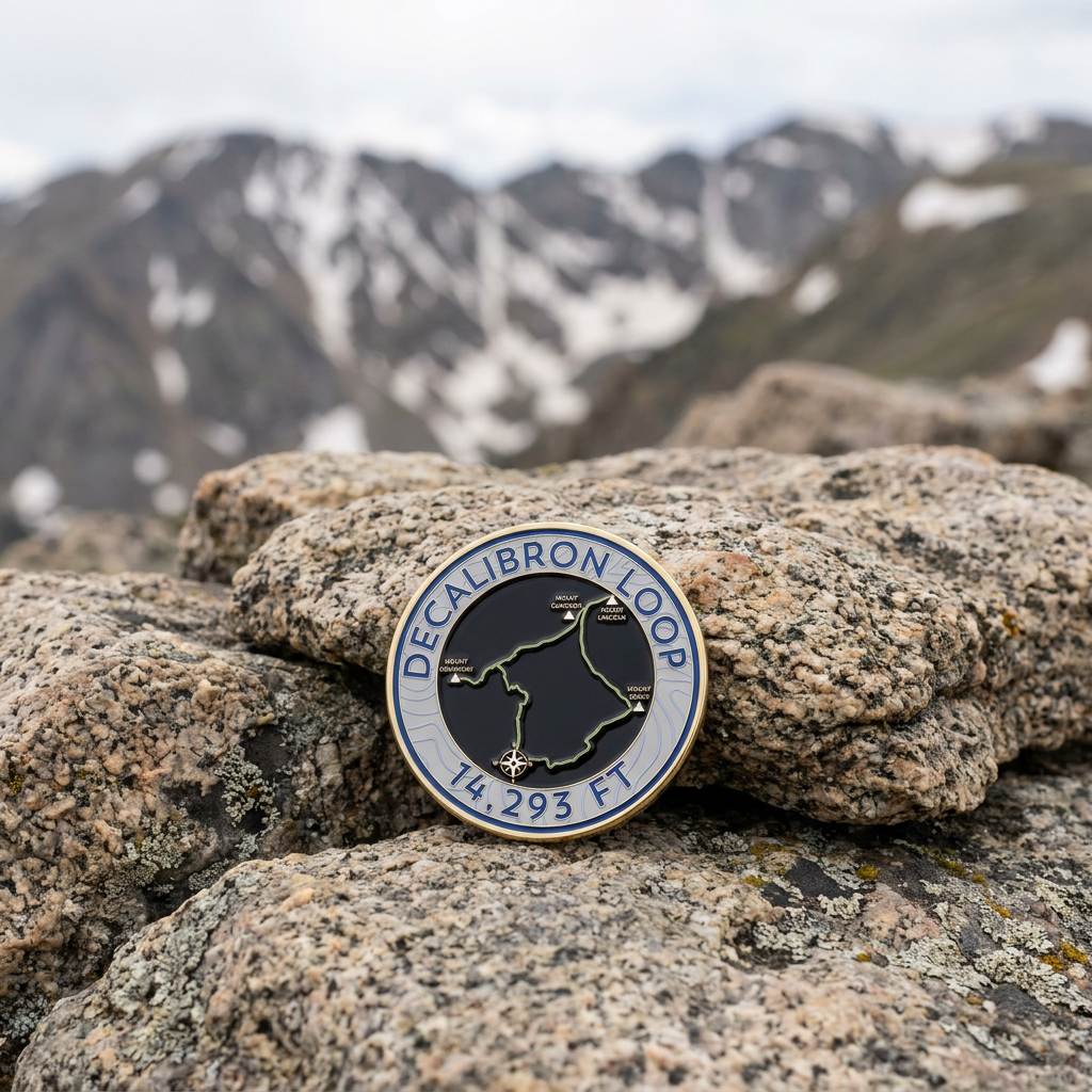 CO 14er Challenge Coin | Decalibron Loop