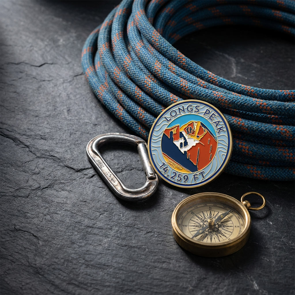 CO 14er Challenge Coin | Longs Peak