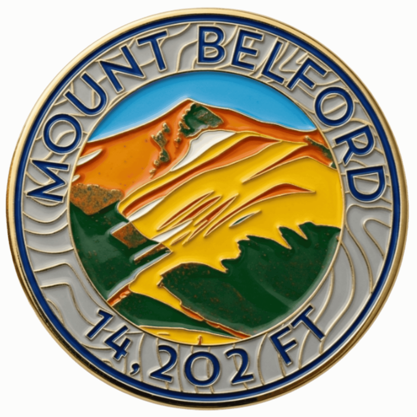 CO 14er Challenge Coin | Mount Belford