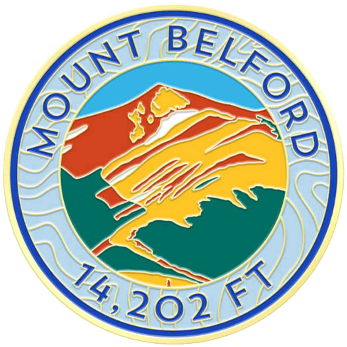 CO 14er Challenge Coin | Mount Belford