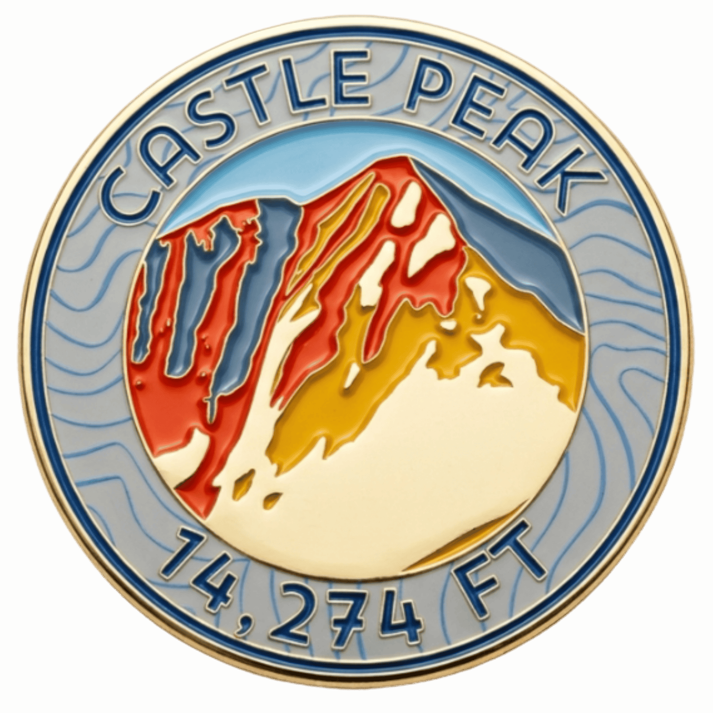 CO 14er Challenge Coin | Castle Peak