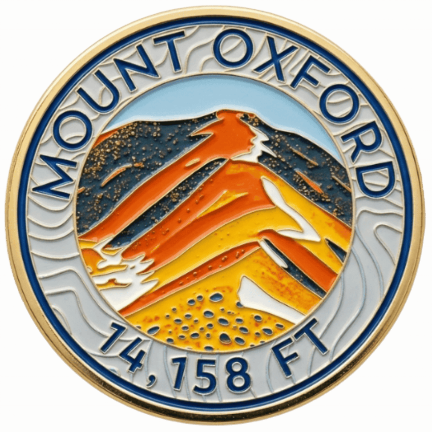 CO 14er Challenge Coin | Mount Oxford