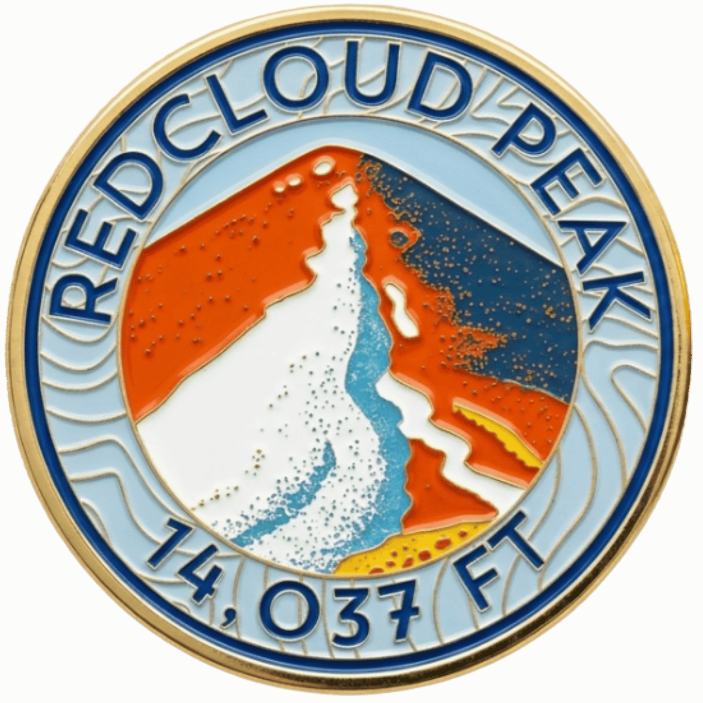 CO 14er Challenge Coin | Redcloud Peak