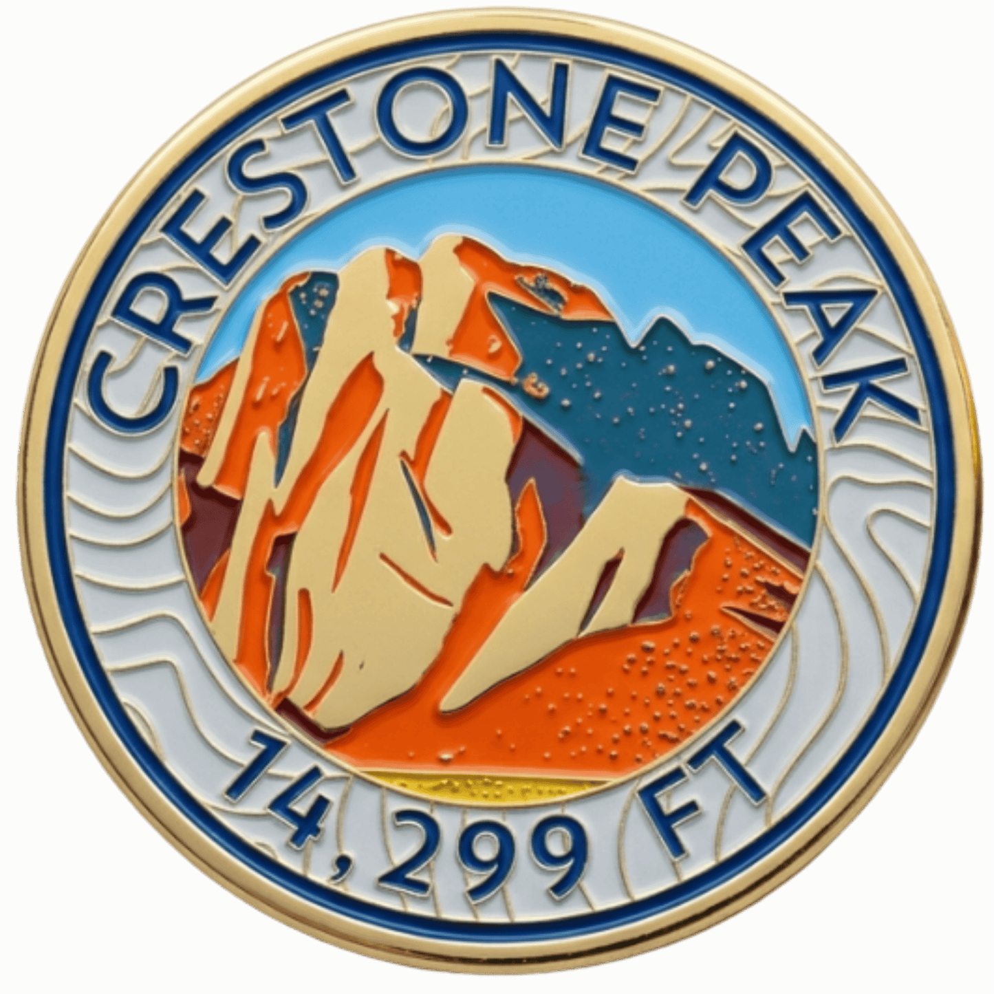 CO 14er Challenge Coin | Crestone Peak