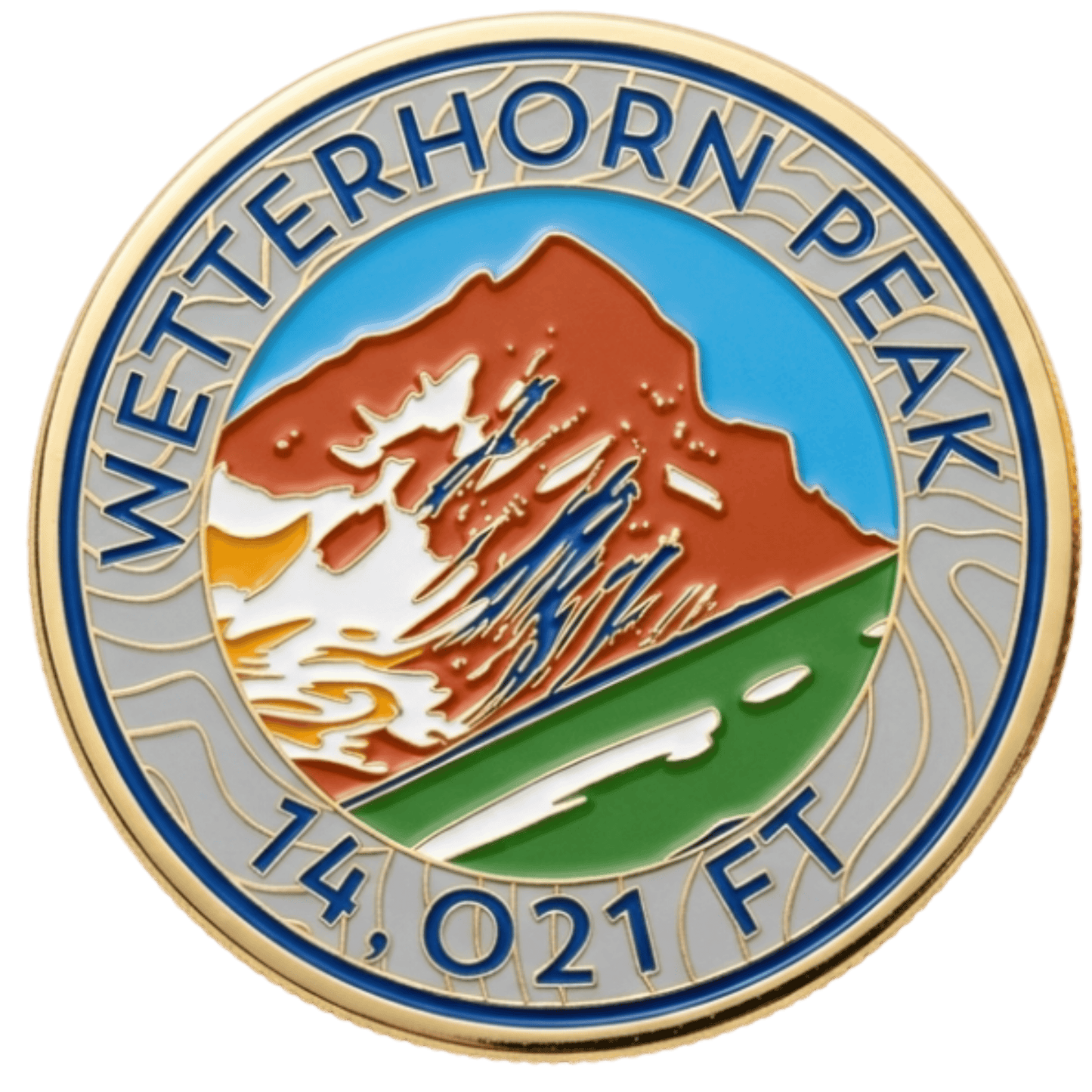 CO 14er Challenge Coin | Wetterhorn Peak