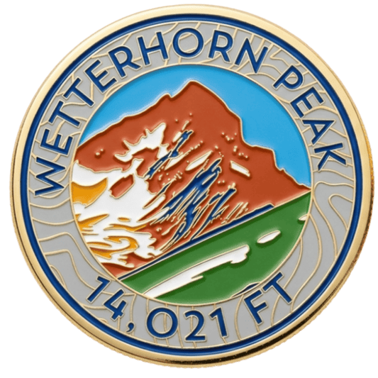CO 14er Challenge Coin | Wetterhorn Peak