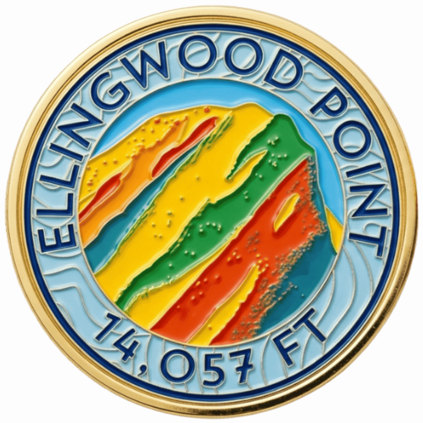 CO 14er Challenge Coin | Ellingwood Point